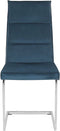 ROCKFORD - Eetkamerstoel - Blauw - Fluweel