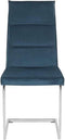 ROCKFORD - Eetkamerstoel - Blauw - Fluweel