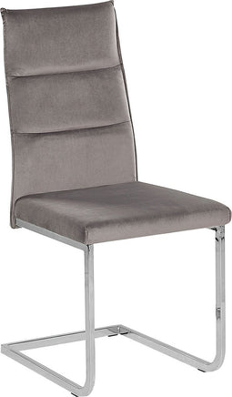 ROCKFORD - Eetkamerstoel - Grijs - Fluweel