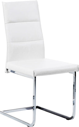 ROCKFORD - Eetkamerstoel - Wit - Kunstleer