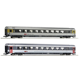 Roco 74023 H0 2-delige set 3: EuroCity-wagen EC7 van de SBB 1e klasse genus APM, 2e Categorie BPM
