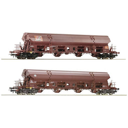 Roco 77036 H0 2-delige set zwenkdakwagens van de DB