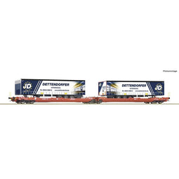 Roco 77404 H0 dubbeltasje-gelede wagon T3000e van de DB AG
