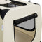 Lassie - Vouwbare Hondentransportbox - Geschikt voor puppy's en kleine honden - Beige - 50 x 70 x 52 cm