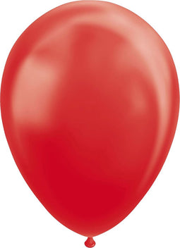 Rode ballonnen metallic 30cm | 10 stuks