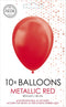 Rode ballonnen metallic 30cm | 10 stuks