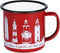 RODE EMAILLE BEKER MINI MUG (6X6CM) VUURTORENS - JOYIN