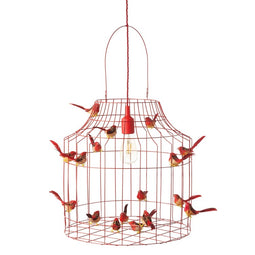 Dutch Dilight birdcage pendant lamp red