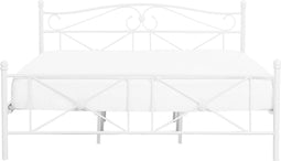 RODEZ - Tweepersoonsbed - Wit - 140 x 200 cm - Metaal