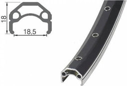 Rodi Connect velg 28 inch (gazelle) 36 gaats zwart geslepen