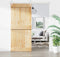 vidaXL - Schuifdeur - met - beslag - 90x210 - cm - massief - grenenhout