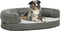 vidaXL-Hondenbed-ergonomisch-linnen-look-75x53-cm-fleece-grijs