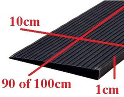 Roege international Drempelhulp 1 cm zwart met lijmlaag 100 mm x 1000 mm