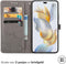 iMoshion Hoesje Geschikt voor Honor 90 Pro Hoesje Met Pasjeshouder - iMoshion Mandala Bookcase - Grijs