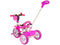 Driewieler met duwstang - 95x48x90cm - met fietsmandje - roze