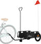 vidaXL - Fietstrailer - oxford - stof - en - ijzer - zwart