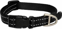 Rogz For Dogs Nitelife Halsband - Zwart - 11 mm x 20-32 cm