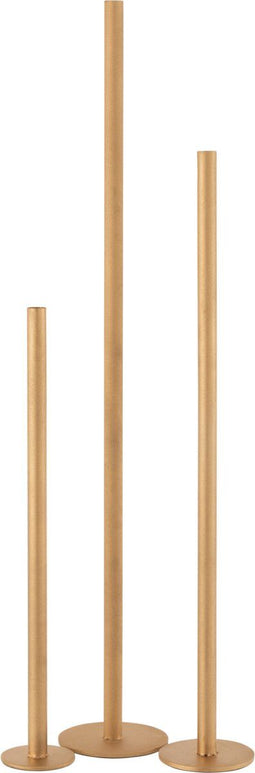 J-Line kandelaar Hoog Modern - metaal - goud - 3 stuks