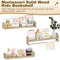 Woltu Montessori Wandplanken voor Kinderkamer 60 cm Natuurlijk Hout Set van 3