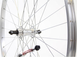 Roland achterwiel 28 uitval freewh Alu AS26 zilver zink spk