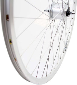 Roland voorwiel 28 naafdyn RB vast ZAC2000 zilver RVS spk