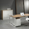 Roldeurkast 105x120x43cm bladkleur antraciet eiken framekleur wit (ral9010)