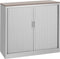Roldeurkast 105x120x43cm bladkleur Licht Eiken framekleur Aluminium (RAL9006)