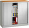 Roldeurkast 105x120x43cm bladkleur Licht Eiken framekleur Licht grijs (Ral 7035)