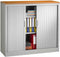 Roldeurkast 105x120x43cm bladkleur Licht Eiken framekleur Wit (RAL9010)