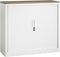Roldeurkast 105x120x43cm bladkleur Lichtgrijs framekleur Aluminium (RAL9006)