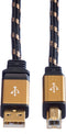 ROLINE GOLD USB 2.0 kabel, type A-B, 4,5 m