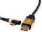 ROLINE GOLD USB 2.0 Kabel, USB A Male reversible - USB C 90° Male, 0,8 m