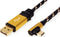 ROLINE GOLD USB 2.0 Kabel, USB A Male reversible - USB C 90° Male, 3 m