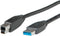 ROLINE USB 3.2 Gen 1 kabel, type A-B, zwart, 1,8 m