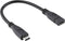 ROLINE USB 3.2 Gen 2 kabel, C-C, M/F, zwart, 0,15 m
