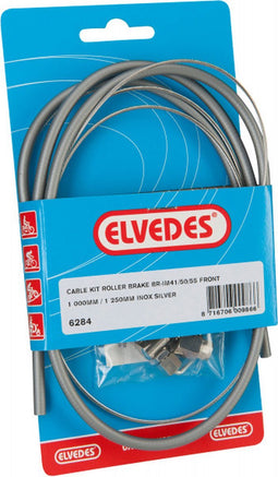 Rollerbrake kabelkit Elvedes BR-IM85/81/55/45 1000mm / 1250mm RVS - zilver (op kaart)