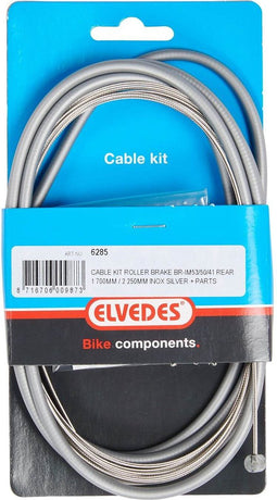 Rollerbrake kabelkit Elvedes BR-IM85/81/55/45 1700mm / 2250mm RVS - zilver (op kaart)
