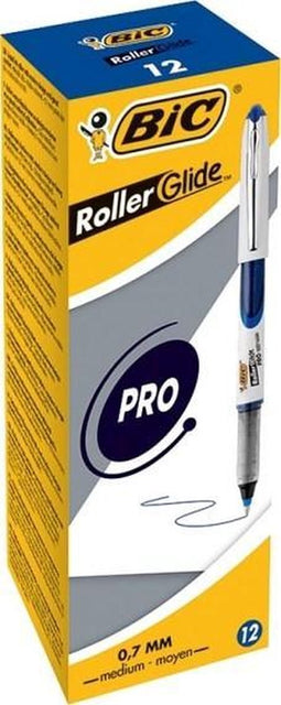 Rollerpen bic glide pro 537r 0.3mm blauw - 12 stuks