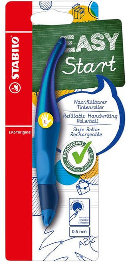 Rollerpen STABILO Easyoriginal linkshandig blauw holograph edition blister | 3 stuks