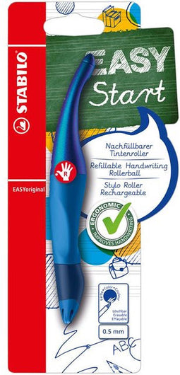 Rollerpen STABILO Easyoriginal rechtshandig blauw holograph edition blister | 5 stuks