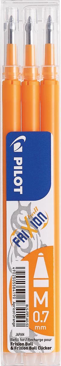 Rollerpenvulling Pilot Frixion BLS-FR7 0.35mm abrikoos oranje | 12 stuks