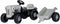 Rolly Toys Traptractor RollyKid litlle grey fergie grijs