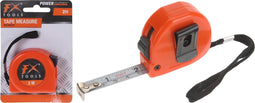 Rolmaat / meetlint oranje - 13 mm x 2 m - meetgereedschap - klusbenodigheden - met ophanglus, vergrendelknop en riemclip - lintmeters / meetlinten