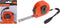 Rolmaat / meetlint oranje - 13 mm x 2 m - meetgereedschap - klusbenodigheden - met ophanglus, vergrendelknop en riemclip - lintmeters / meetlinten
