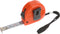 Rolmaat / meetlint oranje - 13 mm x 2 m - meetgereedschap - klusbenodigheden - met ophanglus, vergrendelknop en riemclip - lintmeters / meetlinten