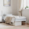vidaXL - Bedframe - met - hoofdbord - metaal - wit - 80x200 - cm