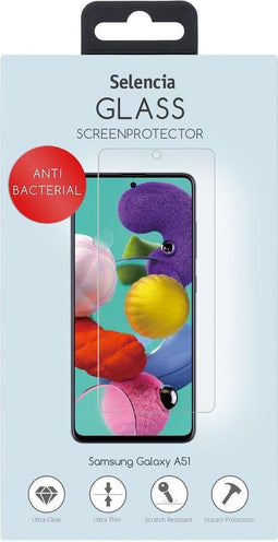 Selencia Screenprotector Geschikt voor Samsung Galaxy A51 - Selencia Gehard Glas Anti-bacteriele Screenprotector