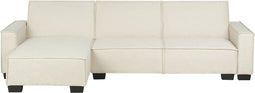 ROMEDAL - Hoekslaapbank - Beige - Rechterzijde - 290 cm - Polyester