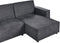 ROMEDAL - Hoekslaapbank - Grafietgrijs - Linkszijdig - Polyester