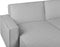 ROMEDAL - Hoekslaapbank - Lichtgrijs - Rechts - 290 cm - Polyester